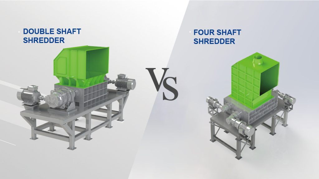 double shaft shredder vs four shaft shredder